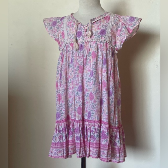 Spell | Little Gypsies Pink Folk Town Boho Dress | 5Y - Picture 1 of 13
